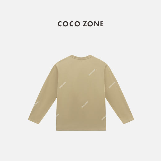 COCO ZONE 100棉复古圆领纯色长袖T恤上衣CC2C1265 商品图1