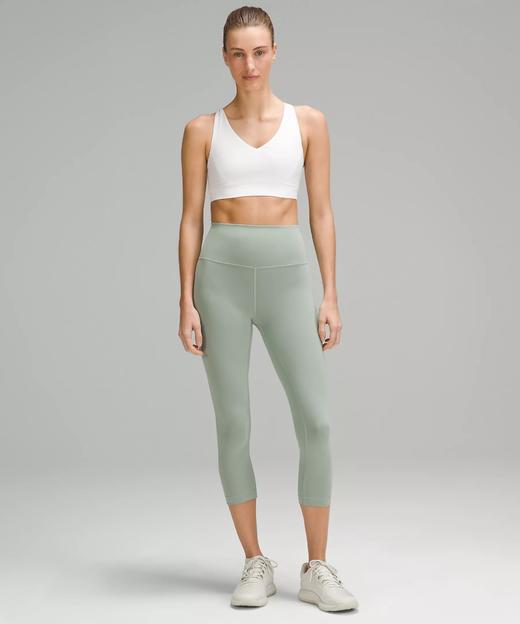 好折！lululemon Wunder 21"高腰leggings瑜伽裤 奶油抹茶色 商品图3