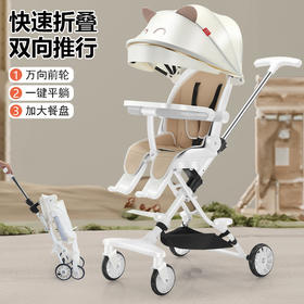 【双向推行 一车用到大！】遛娃神器手推车轻便可坐可躺可折叠0-5岁高景观溜娃神器婴儿车