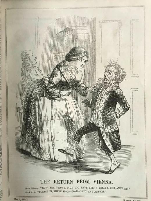 1855年 英国讽刺漫画杂志《笨拙》 数百幅插图 真皮精装16开 商品图7