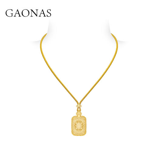 GAONAS 东方香水瓶经典高定金色项链10610XGO 商品图2