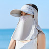 【一顶帽子！三重体验】空顶防晒帽女夏季户外骑车遮脸防紫外线遮阳帽防晒面罩大檐太阳帽，一体防晒设计，加大帽檐，修饰脸型。ry 商品缩略图5