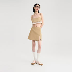 [捡漏价]lost in echo2024秋季新款短款吊带背心上衣开叉西装短裙半身裙女