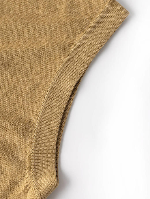 COCO ZONE  设计感翻领无袖针织衫纯色百搭上衣CC1C1688 商品图7