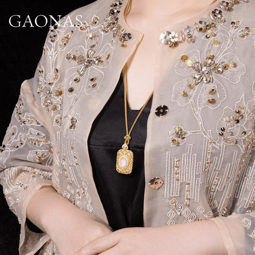 GAONAS 东方香水瓶经典高定金色项链10610XGO 商品图4