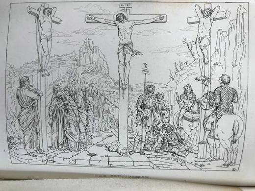 1892年 詹姆森夫人《基督史》（卷2） 160余幅版画插图 全犊皮（vellum）精装大32开 商品图12