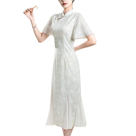 小清新年轻款小个子气质修身改良版鱼尾旗袍夏季KK1005 商品图4