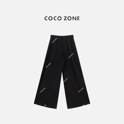 COCO ZONE 100棉松紧腰系带休闲裤百搭阔腿裤CC1C1635 商品图1