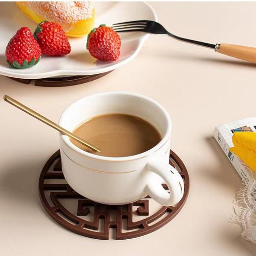 「19.9到手10个！祥云镂空款」软胶镂空中国风隔热垫杯垫垫子碗垫居家日用茶杯垫厨房用品 商品图2