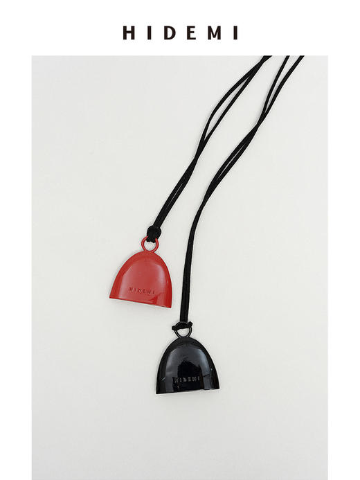 HIDEMI昨日我是月亮系列设计感半月金属链条麂皮绳叠戴项链 商品图4