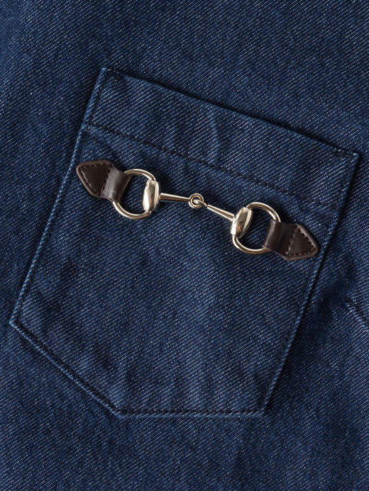 COCO ZONE 棉莱赛尔混纺时尚圆领短袖牛仔连衣裙CC1B1521 商品图6