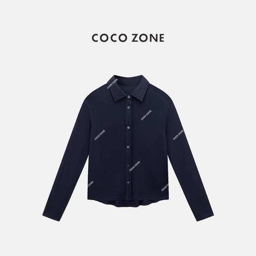 COCO ZONE 夏季简约翻领针织开衫气质单排扣上衣CC1B1501 商品图1