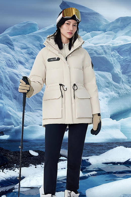 B30142302波司登2023冬季新款女面包服一手长经典极寒远红外连帽宽松羽绒服 商品图0