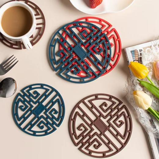 「19.9到手10个！祥云镂空款」软胶镂空中国风隔热垫杯垫垫子碗垫居家日用茶杯垫厨房用品 商品图3