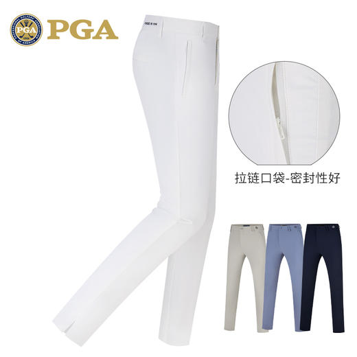 美国PGA  高尔夫裤子 男士golf长裤 修身球裤拉链口袋男装服装 商品图0