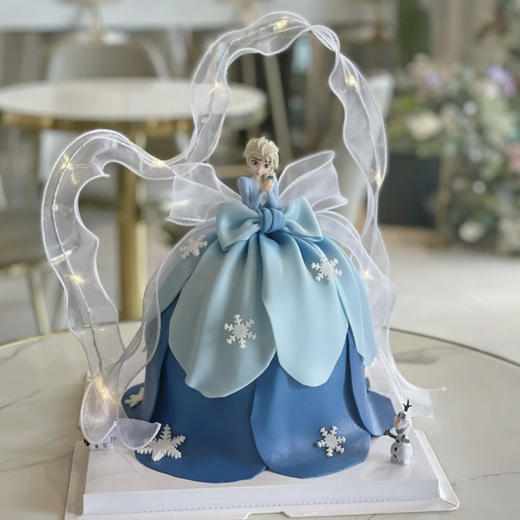 爱莎飘带蛋糕（翻糖款） 商品图1