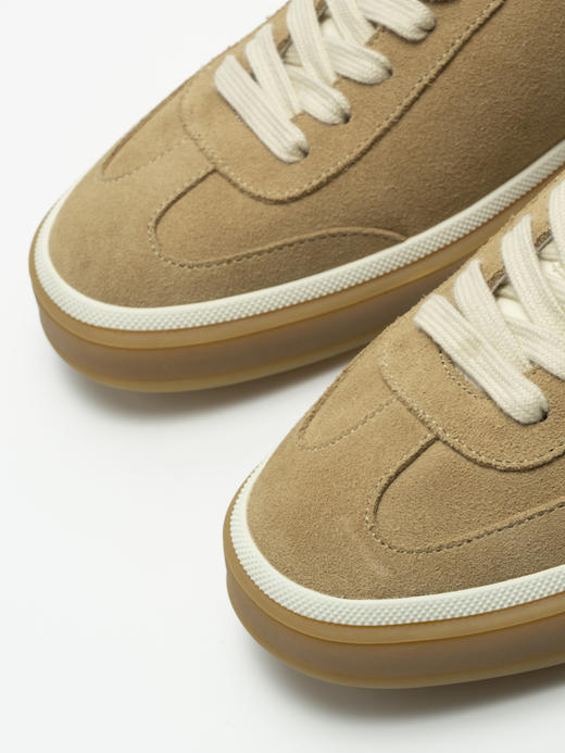 COCO ZONE 复古撞色平底德训鞋百搭系带休闲鞋CC2C1267 商品图2