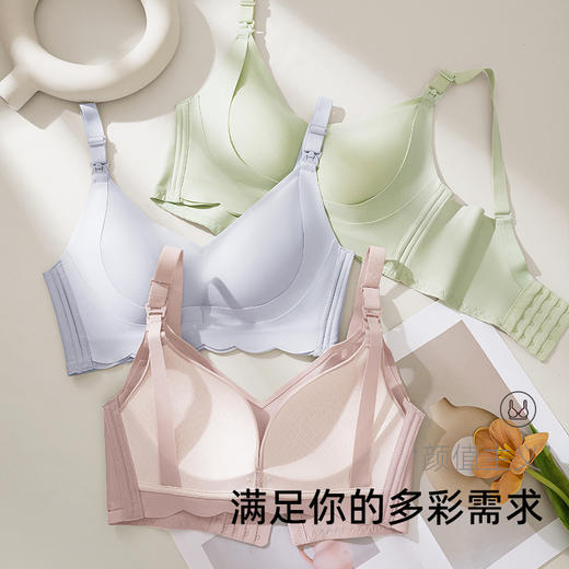 孕期哺乳内衣薄款聚拢防下垂夏季新款怀孕期专用喂奶无钢圈文胸 商品图1