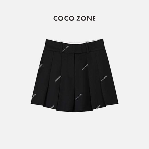 COCO ZONE 时尚女士黑色休闲优雅气质短裙 23C18282 商品图0