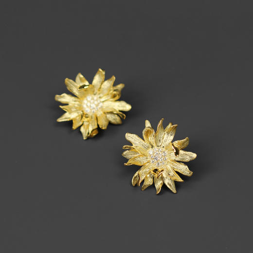 阳光舞者 纯银弗朗花非洲菊亚丁耳饰 商品图3