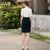 IWY/夏季短袖薄款连衣裙女时尚气质工作服假两件修身美容院职业装Q943 商品缩略图3