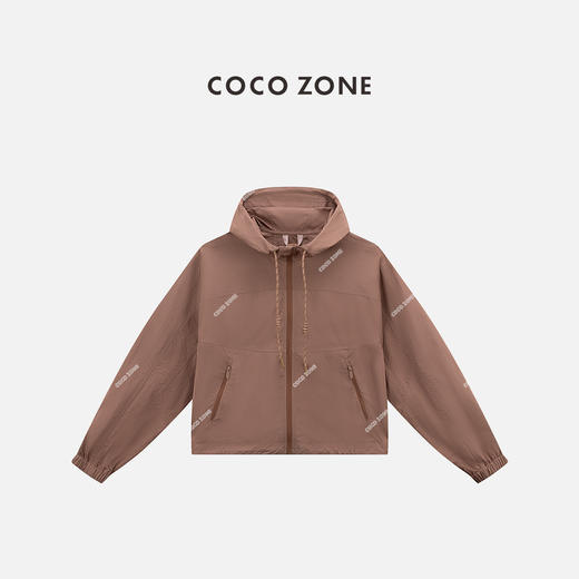 COCO ZONE 设计感连帽抽绳外套纯色长袖休闲上衣CC2C1264 商品图0
