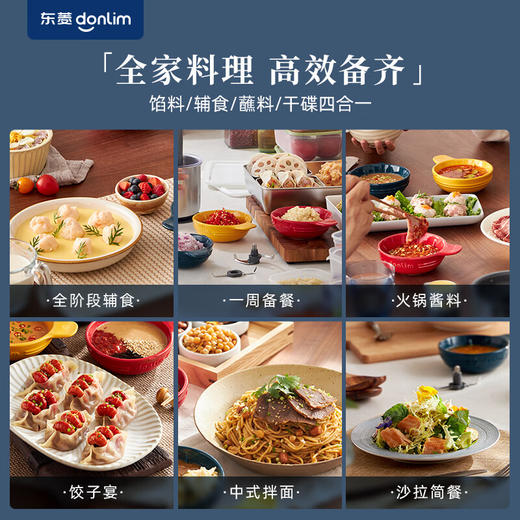 东菱（Donlim）家用套娃电动多功能绞肉机佐料机 【非质量问题不支持7天无理由售后，介意慎拍！】 DL-5028（玻璃款） 商品图5