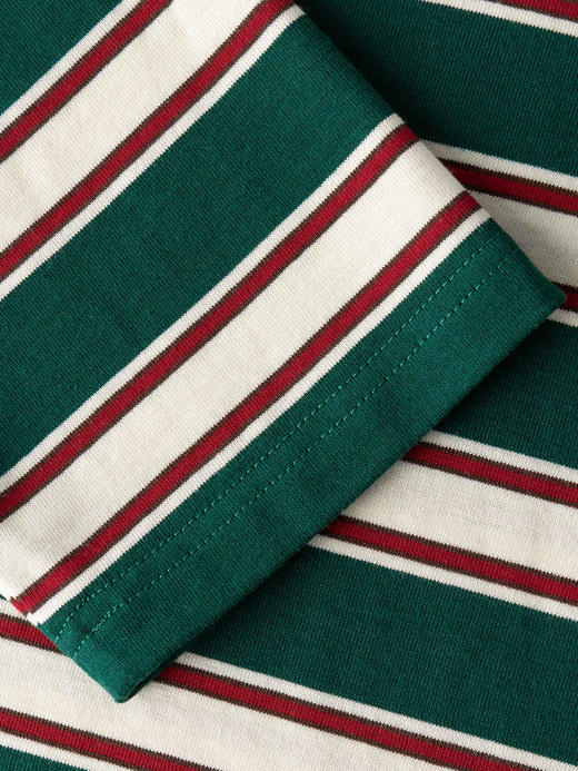 COCO ZONE 100棉条纹撞色长袖T恤休闲圆领上衣CC2B1228 商品图8