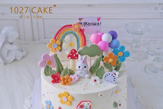 1027CAKE |  周岁 小兔子  翻糖装饰 商品图1
