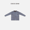 COCO ZONE秋冬圆撞色条纹毛织上衣简约休闲针织衫23C50066 商品缩略图0