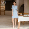 IWY/时尚蓝色西装连衣裙女夏季短袖主持人气质女神范讲解员服装Q913 商品缩略图3