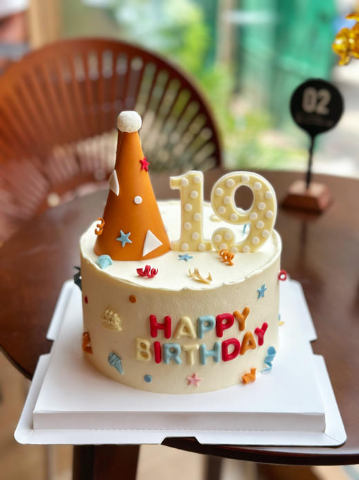 周岁蛋糕，生日帽造型，全部可食用装饰，提前2天预定哦 商品图3