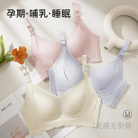 孕期哺乳内衣薄款聚拢防下垂夏季新款怀孕期专用喂奶无钢圈文胸