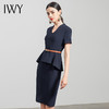 IWY/高端藏青职业装女装套装夏季时尚气质短袖正装ol连衣裙售楼部Q390 商品缩略图1