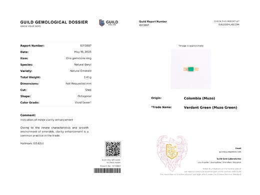 0.82ct 祖母绿戒指 商品图5