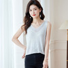 CC-58-81809无袖背心t恤女2024新款女装夏季V领薄款宽松冰丝针织衫上衣体恤女 商品缩略图1