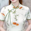 新中式改良棉麻奥黛旗袍，柿柿如意清新淡雅QMR 商品缩略图2