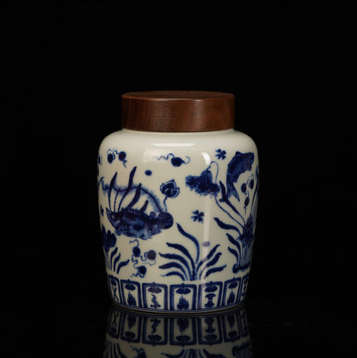 造悟堂｜青花 和气木盖罐（大号）1000ml 商品图0