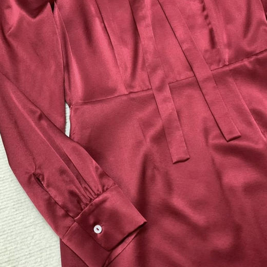 Theory 加厚真丝缎收腰连衣裙 商品图4