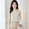 CC-58-81809无袖背心t恤女2024新款女装夏季V领薄款宽松冰丝针织衫上衣体恤女 商品缩略图2