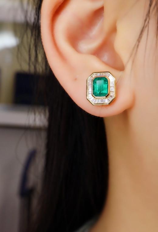 1.75ct 祖母绿耳钉 商品图4