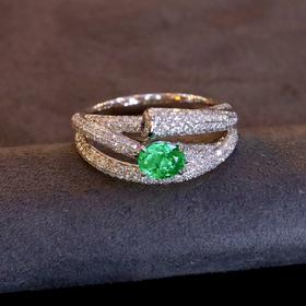 0.35ct 祖母绿戒指