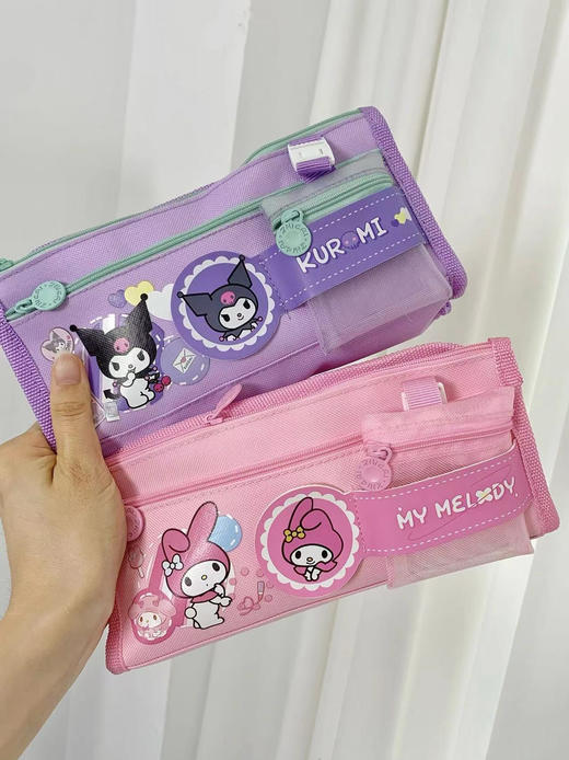 超级棒的文具收纳神器5层库洛米/粉色美乐蒂大容量笔袋！‌颜值简直太高了！‪ 萌萌哒的卡通图案超级可爱，‬让人一见就爱上了！⁭ 商品图6