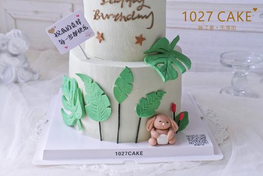 1027CAKE | 双层 兔兔周岁 手工翻糖装饰（需要提前2-3天预订） 商品图2