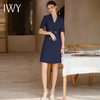 IWY/藏青色时尚连衣裙职业西装裙商务通勤收腰设计显瘦售楼部工装Q920-ZL 商品缩略图4