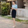 IWY/西装连衣裙女夏季通勤短袖拼接ol气质商务工装美容院售楼部裙Q943 商品缩略图2