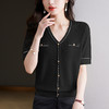 洋气妈妈薄款遮肚天丝针织衫CC-6846 商品缩略图1
