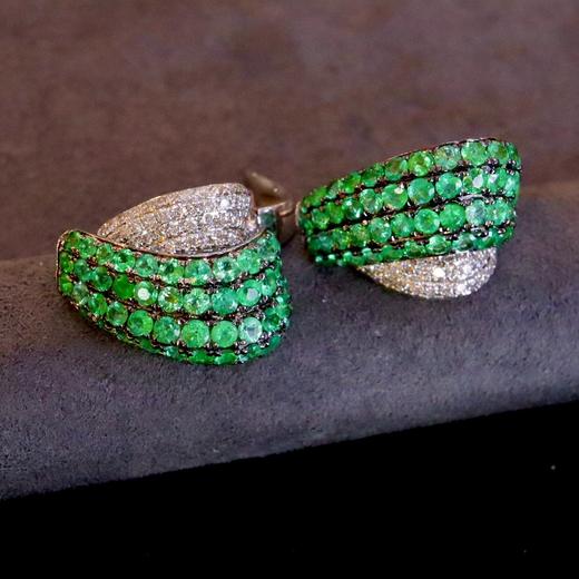 2.68ct 祖母绿耳扣 商品图0