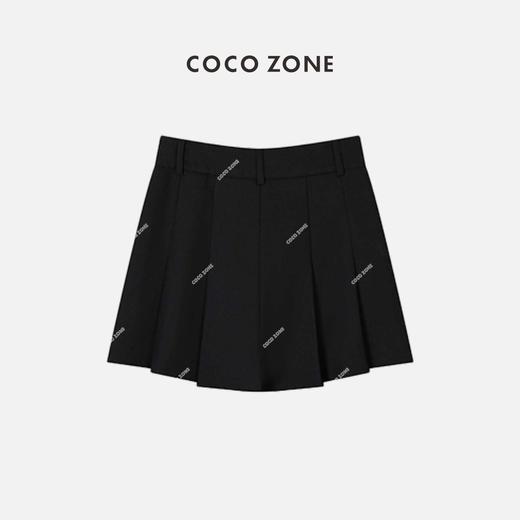 COCO ZONE 时尚女士黑色休闲优雅气质短裙 23C18282 商品图1