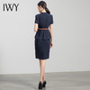 IWY/高端藏青职业装女装套装夏季时尚气质短袖正装ol连衣裙售楼部Q390 商品缩略图3